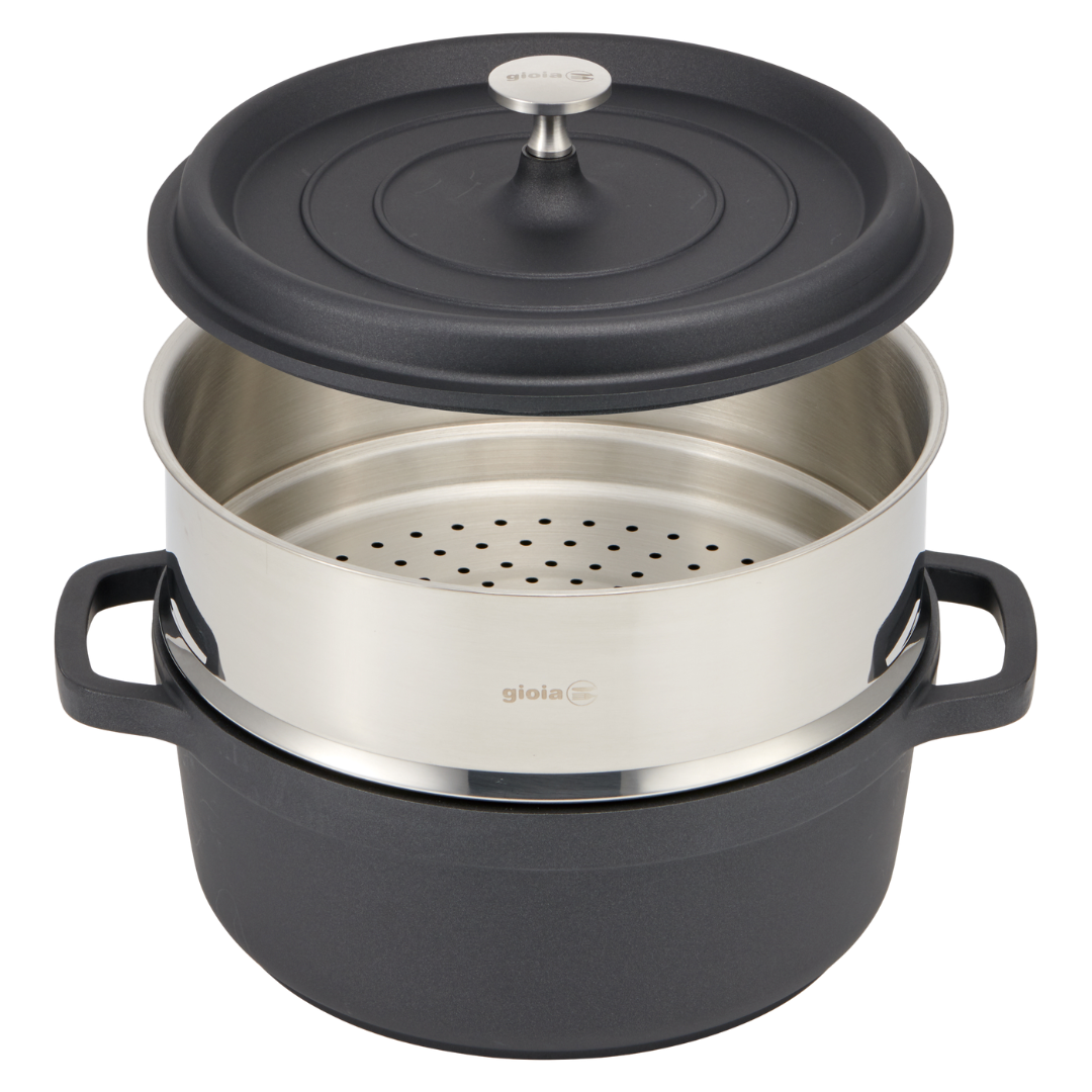 gioia キャセロール・蒸し器セット