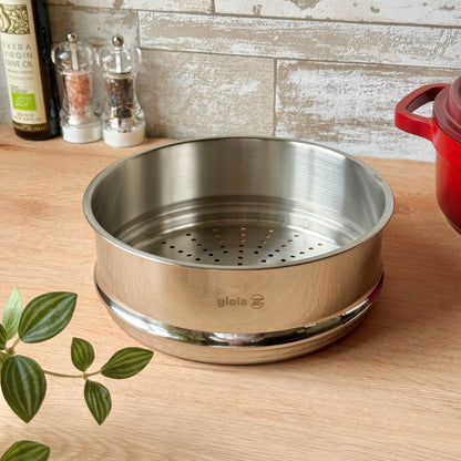 gioia キャセロール・蒸し器・ハンドルカバー3点セット